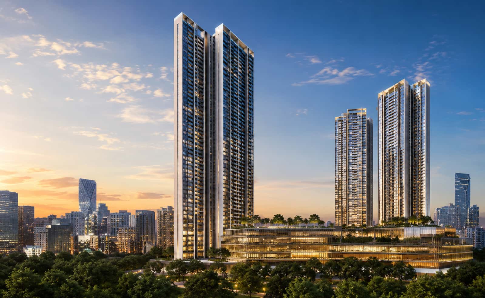 Tower elevation &mdash; Godrej Reserve, Kandivali East