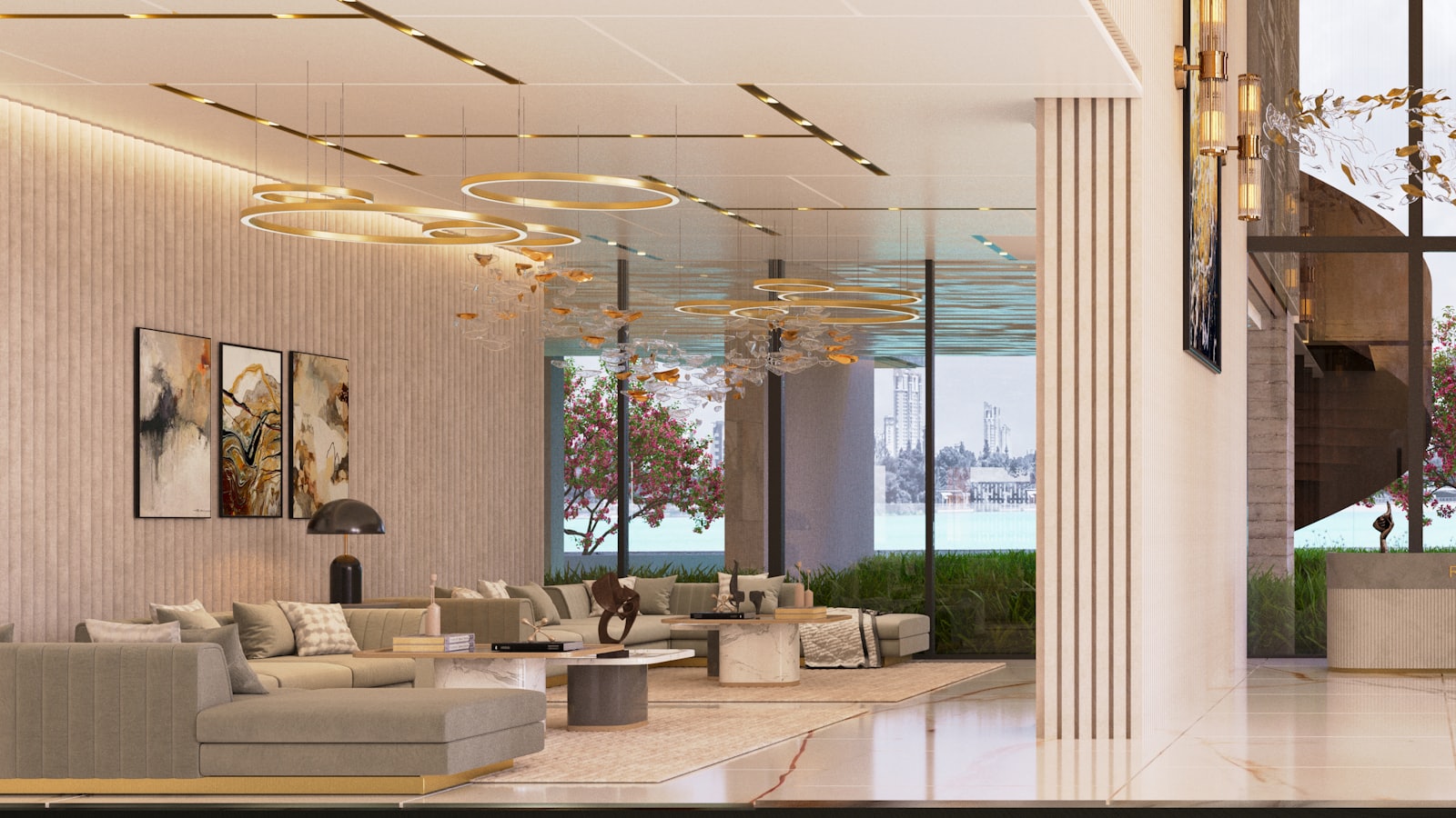 Residents' lounge &mdash; Godrej Reserve, Kandivali East